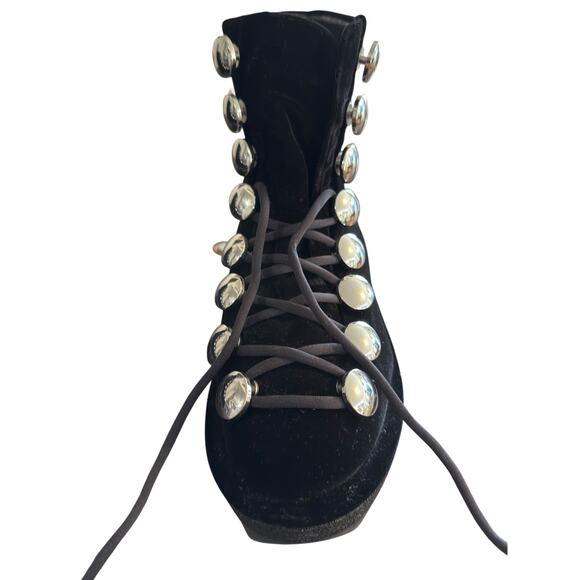 Alexander Wang Sam Lace-up Hook Platform Bootie in Black tone Women's Size 37 - Picture 5 of 11